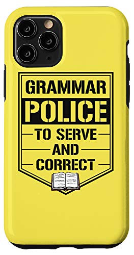 iPhone 11 Pro Grammar Police To Serve And Correct Literary Gift Case