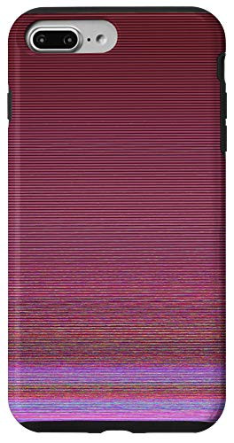 iPhone 7 Plus 8 Plus 80s TV Static Interlaced Lines Abstract Vaporwave Pattern Case
