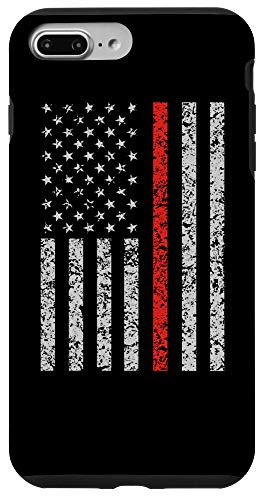 iPhone 7 Plus 8 Plus Firefighter Thin Red Line Fireman Case