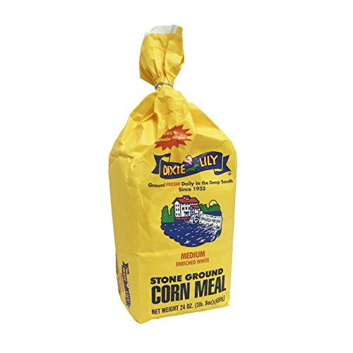 Dixie Lily Medium Enriched White Stone Ground Corn Meal 24oz Dixie Lily Medium Enriched White Stone Ground Corn Meal 24oz