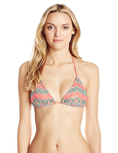 Luli Fama Womens Fuego Divino Braided Triangle Bikini Top Multi Small