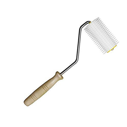 MNTT Uncapping Needle Roller Propolis CollectorGarden Bee Shovel Comb Beekeeper Equipment Wooden Handle Honey Extracting Beekeeping Tool