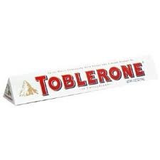 Toblerone Bar - Swiss White Chocolate with Honey  and  Almond Nougat Bar  Pack of 3 Bars Each 3.5 oz