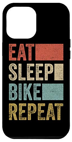 iPhone 12 Pro Max Vintage Retro Eat Sleep Bike Repeat Gift Funny Biker Case