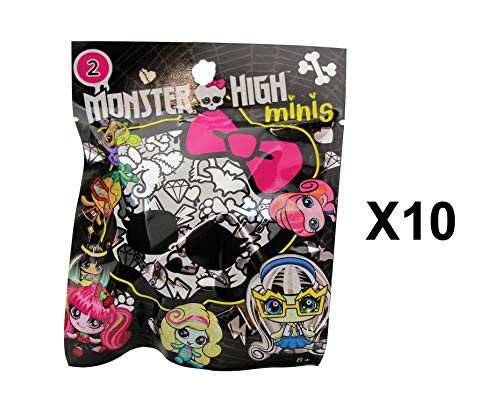 Monster High Minis Series 2 Collectables Blind Bag Party Favours - Pack of 10 Monster High Minis Series 2 Collectables Blind Bag Party Favours - Pack of 10