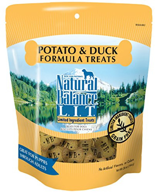 Natural Balance L.I.T. Limited Ingredient Dog Treats, Grain Free, Potato & Duck Formula, 28-Ounce