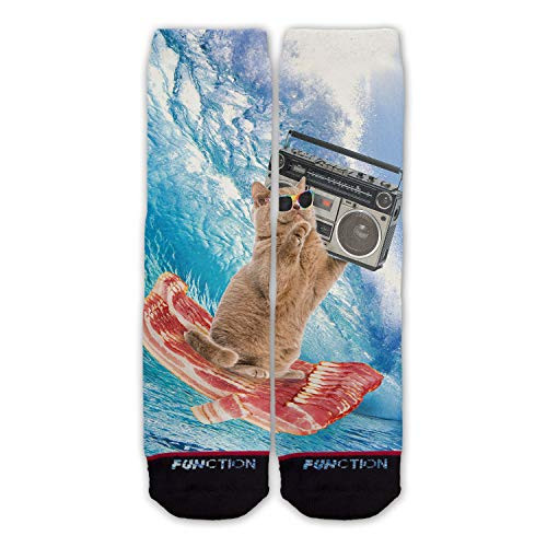 Function - Bacon Surfing Cat Fashion Socks