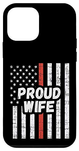 iPhone 12 mini Proud Firefighter Wife USA Thin Red Line Christmas Case