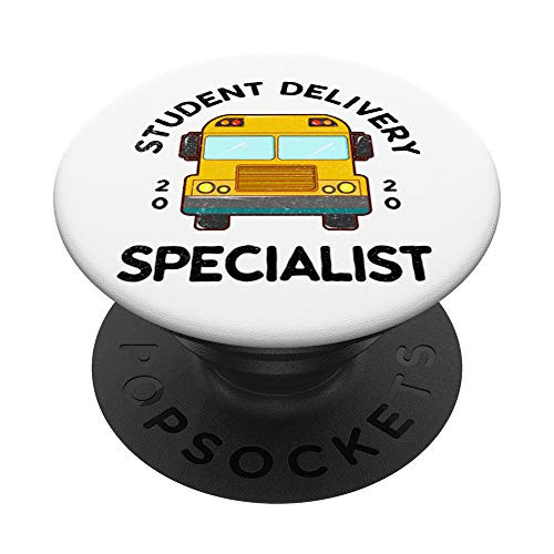 Funny School Bus Driver Gift Student Delivery Specialist PopSockets Grip and Stand for Phones and Tablets