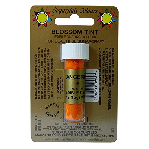 Sugarflair Tangerine Edible Blossom Tints Food Colour Colouring Dust Powder Sugarflair Tangerine Edible Blossom Tints Food Colour Colouring Dust Powder