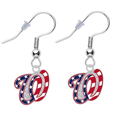 Washington Nationals Earrings Logo - Pierced