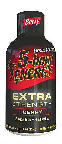 5-Hour Energy Extra Strength Dietary Supplement Berry 4 Count