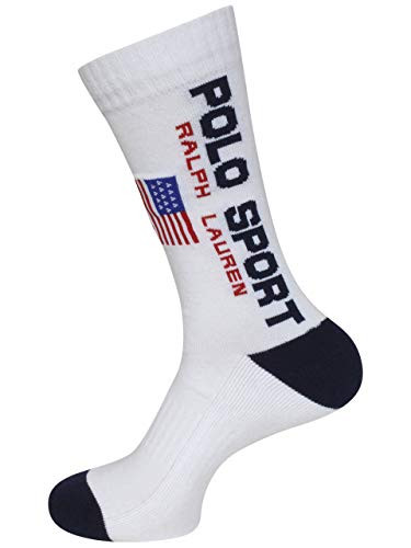 Polo Ralph Lauren 1-Pack Classic Polo Sport Crew Sock White Mens 10-13