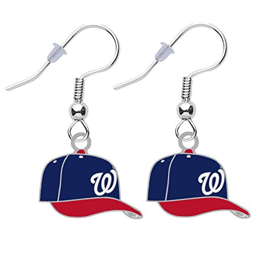 Washington Nationals Cap Earrings - Pierced