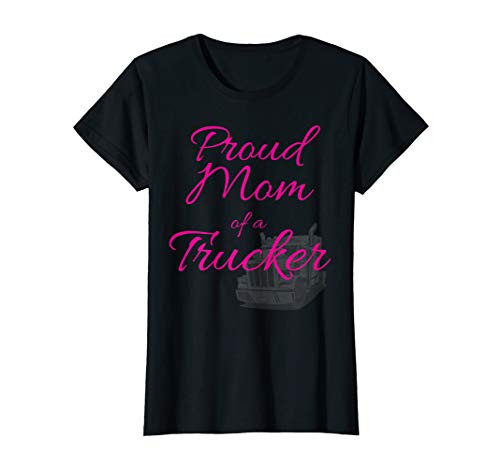 Womens Trucker Mom Pride Gift Design For Mothers of Truck Drivers T-Shirt