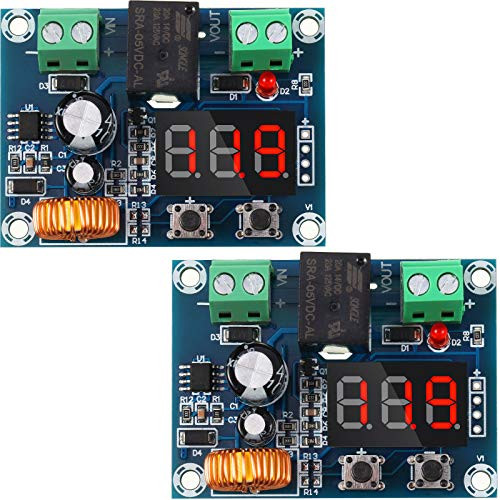 Weewooday 2 Pieces DC 12V-36V Voltage Protection Module Digital Low Voltage Protector Disconnect Over Discharge Protection Module Output 6-60V Low Power Disconnection