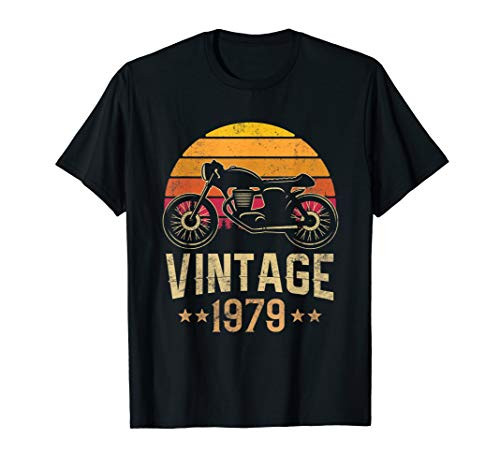 Vintage 1979 Retro Cafe Racer Motorcycle 40th Birthday Gift T-Shirt