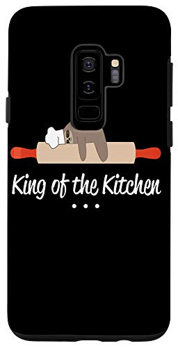 Galaxy S9plus  Sloth Baker King of the Kitchen Black Case
