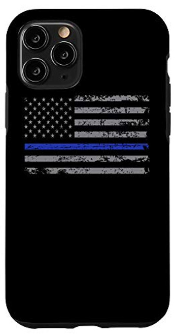 iPhone 11 Pro Back the Blue American Flag Heart Police Support Blue Line Case iPhone 11 Pro Back the Blue American Flag Heart Police Support Blue Line Case