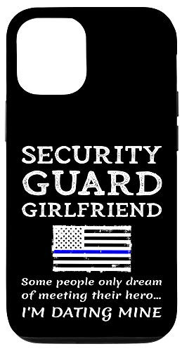 iPhone 12 12 Pro Proud Security Guard Girlfriend Thin Blue Line American Flag Case