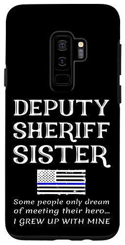 Galaxy S9plus  Proud Deputy Sheriff Sister Thin Blue Line USA American Flag Case