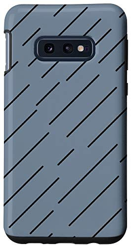 Galaxy S10e Light Slate Gray Color Line Pattern Phone Cover Case