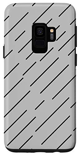 Galaxy S9 Silver Color Line Pattern Phone Cover Case