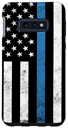 Galaxy S10e Patriotic Thin Blue Line USA American Flag Police Gift Case