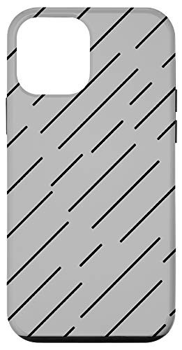 iPhone 12 mini Silver Color Line Pattern Phone Cover Case