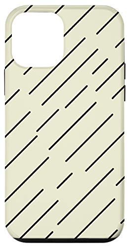 iPhone 12 mini Beige Color Line Pattern Phone Cover Case