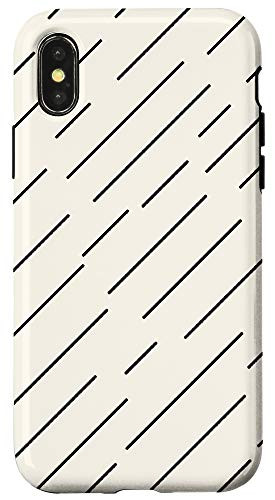 iPhone X XS Floral White Color Line Pattern Phone Cover Case