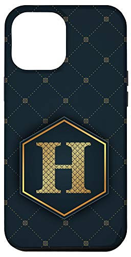 iPhone 12 Pro Max Letter H phone case Geometric pattern Chic Alphabet H Case