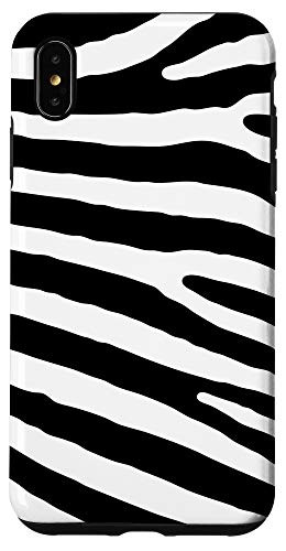 iPhone XS Max Zebra Skin Black and White Lines Animal Case