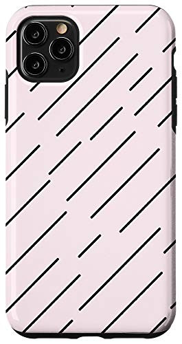 iPhone 11 Pro Max Lavender Blush Color Line Pattern Phone Cover Case