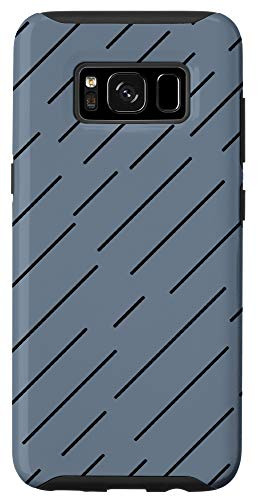 Galaxy S8 Slate Gray Color Line Pattern Phone Cover Case