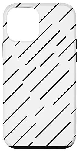 iPhone 12 mini White Color Line Pattern Phone Cover Case