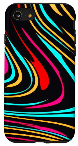 iPhone SE  2020    7   8 Gaming Arcade Art Style Abstract Swung Lines Art Design Case