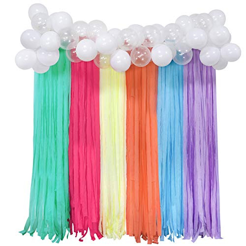 Rainbow Unicorn Backdrop with Balloons Garland Colorful Unicorn Birthday Party Decorations Rainbow Crepe Paper Streamers Backdrop Photo Props for Unicorn Baby Shower Rainbow Birthday Party Supplies Rainbow Unicorn Backdrop with Balloons Garland Colorful Unicorn Birthday Party Decorations Rainbow Crepe Paper Streamers Backdrop Photo Props for Unicorn Baby Shower Rainbow Birthday Party Supplies