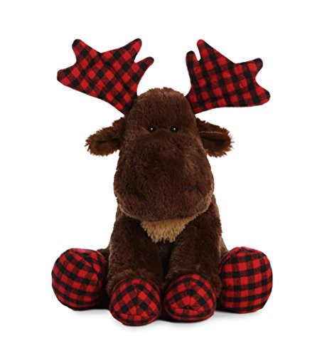 Aurora World Moose Lumberjack Plush, Brown, 14"