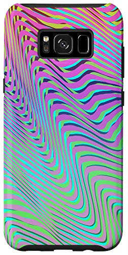 Galaxy S8plus  Awesome Wavy Line Art Hippie Trippy Psychedelic Colorful Case