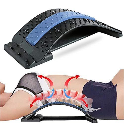 Lower Back Stretcher Adjustable Multi-Level Lumbar Support Device Spine Deck Back Stretcher for Spinal Stenosis Herniated Disc Scoliosis Sciatica