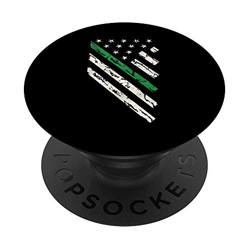 Thin green line Army Military Sheriff USA Flag T Shirt PopSockets Grip and Stand for Phones and Tablets