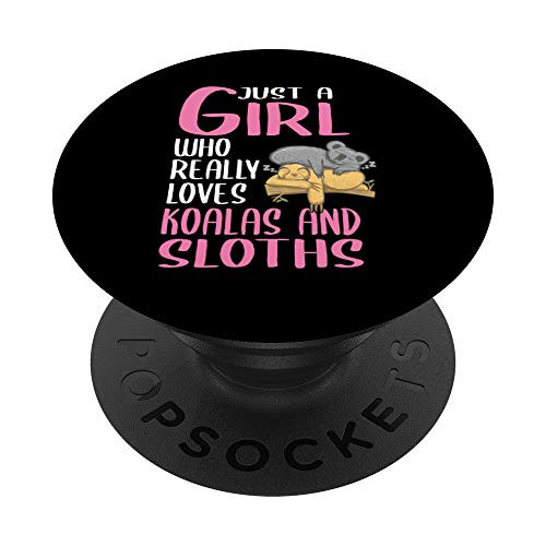 Womens Gift Just A Girl Who Really Loves Koalas And Sloths PopSockets PopGrip Swappable Grip for Phones and Tablets Womens Gift Just A Girl Who Really Loves Koalas And Sloths PopSockets PopGrip Swappable Grip for Phones and Tablets
