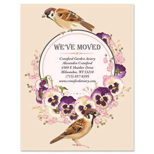 Pansy Garden Personalized Postcards - Set of 24 New Address Postcards 4 inch x 5.25 inch by Colorful Images Pansy Garden Personalized Postcards - Set of 24 New Address Postcards 4 inch x 5.25 inch by Colorful Images