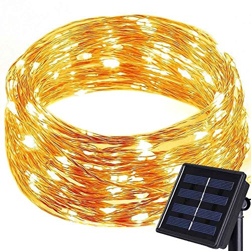 WONFAST 8 Modes LED Copper String Lights 33ft 100 LED Starry Solar Copper Wire Fairy String Lights Ambiance Lighting for Outdoor Gardens Homes ancing Christmas Party Decor Warm White WONFAST 8 Modes LED Copper String Lights 33ft 100 LED Starry Solar Copper Wire Fairy String Lights Ambiance Lighting for Outdoor Gardens Homes ancing Christmas Party Decor Warm White