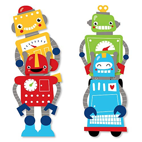 Big Dot of Happiness Gear Up Robots - Decorations DIY Birthday Party or Baby Shower Essentials - Set of 20 Big Dot of Happiness Gear Up Robots - Decorations DIY Birthday Party or Baby Shower Essentials - Set of 20