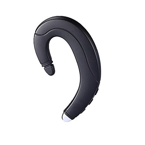 Jahyshow Single Ear Wireless Bone Conduction Headphones Stereo Earphone Headset 5.0 Bluetooth IPX5 Black