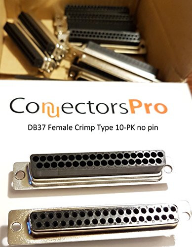 Pc Accessories - Connectors Pro Crimp on DB37 Female D-Sub Crimp Type Connector, 10-PACK (No Pin)