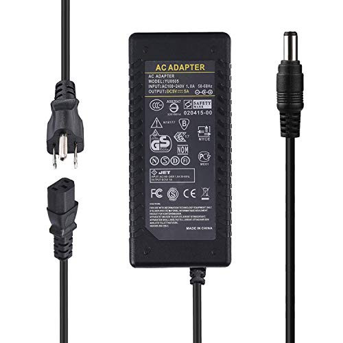 LeTaoXing DC 5V 5A Power Supply Adapter 5 Volt 5 Amp 25W AC 100V~240V to DC Converter Transformer LED Driver with 5.5 x 2.5mm DC Tip for LED Pixel Strip TV Box USB HUB Raspberry Pi Arduino