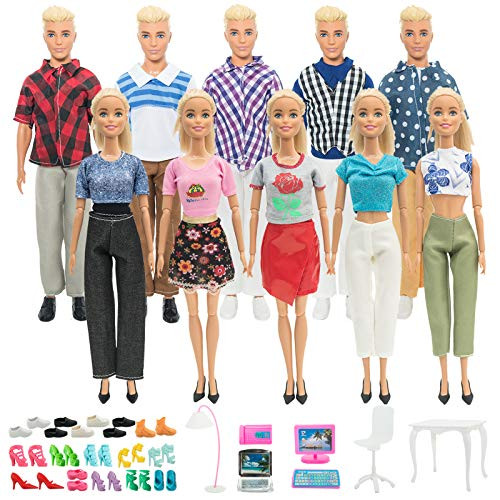 SOTOGO 32 Pieces Doll Clothes and Accessories for 11.5 Inch Girl Boy Doll Official Business Include 10 Set Handmade Doll Clothes Casual Suit and 17 Pieces Different Doll Accessories SOTOGO 32 Pieces Doll Clothes and Accessories for 11.5 Inch Girl Boy Doll Official Business Include 10 Set Handmade Doll Clothes Casual Suit and 17 Pieces Different Doll Accessories